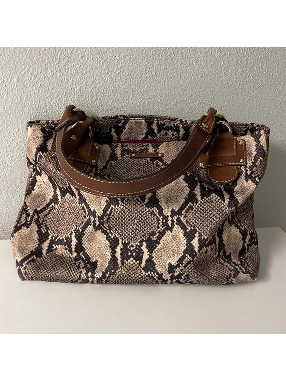 Kate Spade Python Triple Entry Shoulder Handbag Tote MINT CONDITION